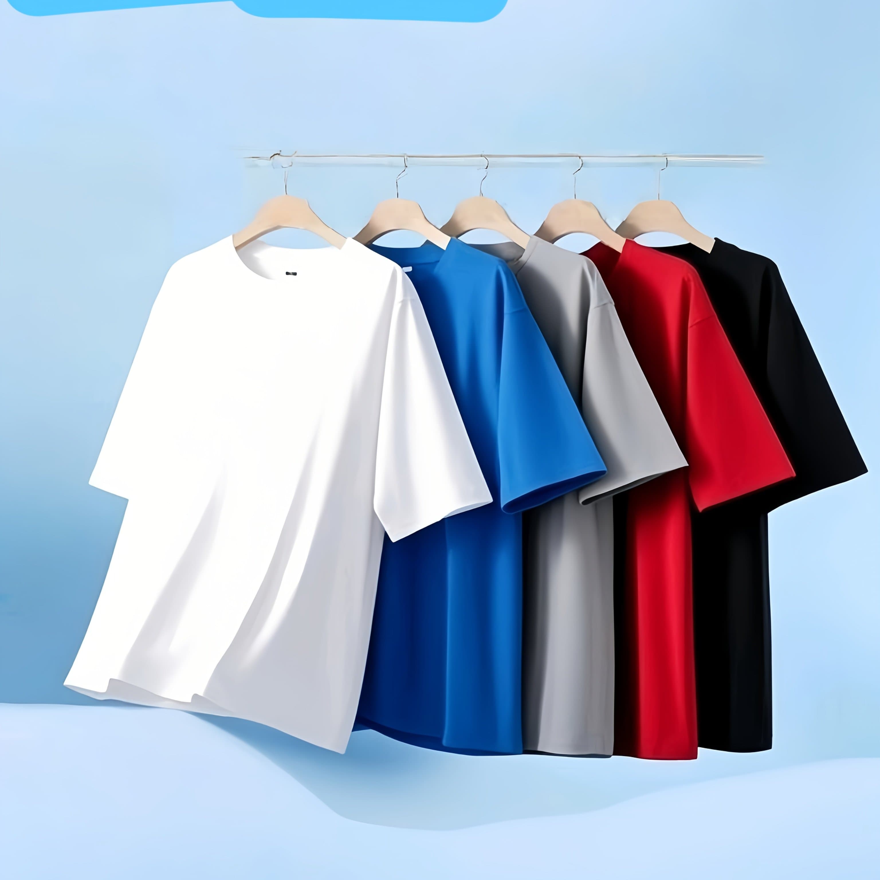 TEMU Five-pack Solid Color Men's Crewneck Short-sleeve T-shirts, Fashionable Regular Fit Tees, Breathable And Comfortable Versatile Tops, Suitable For Spring And Summer Vacations