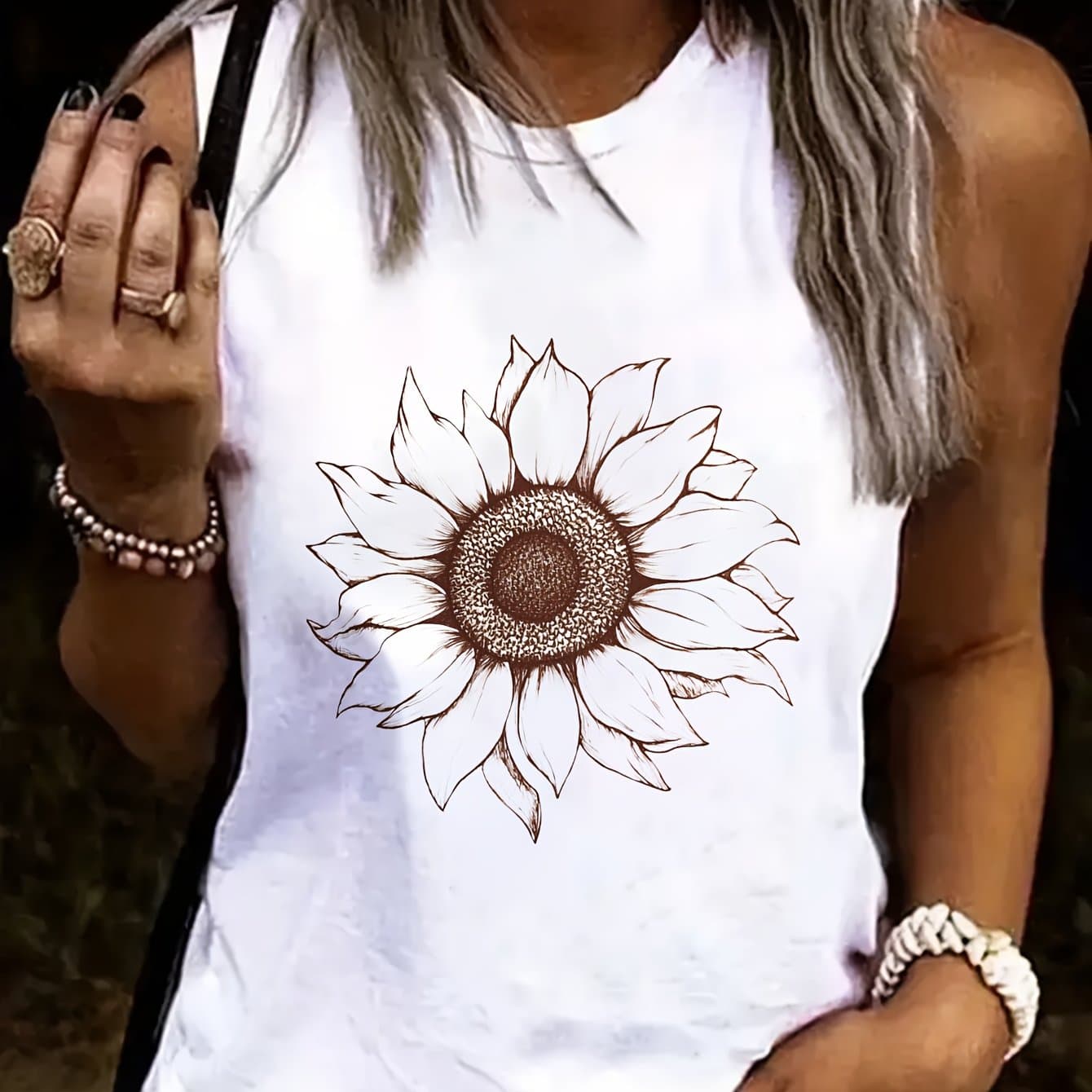 TEMU Women' Sleeveless Vest - Casual Summer Sleeveless Shirt