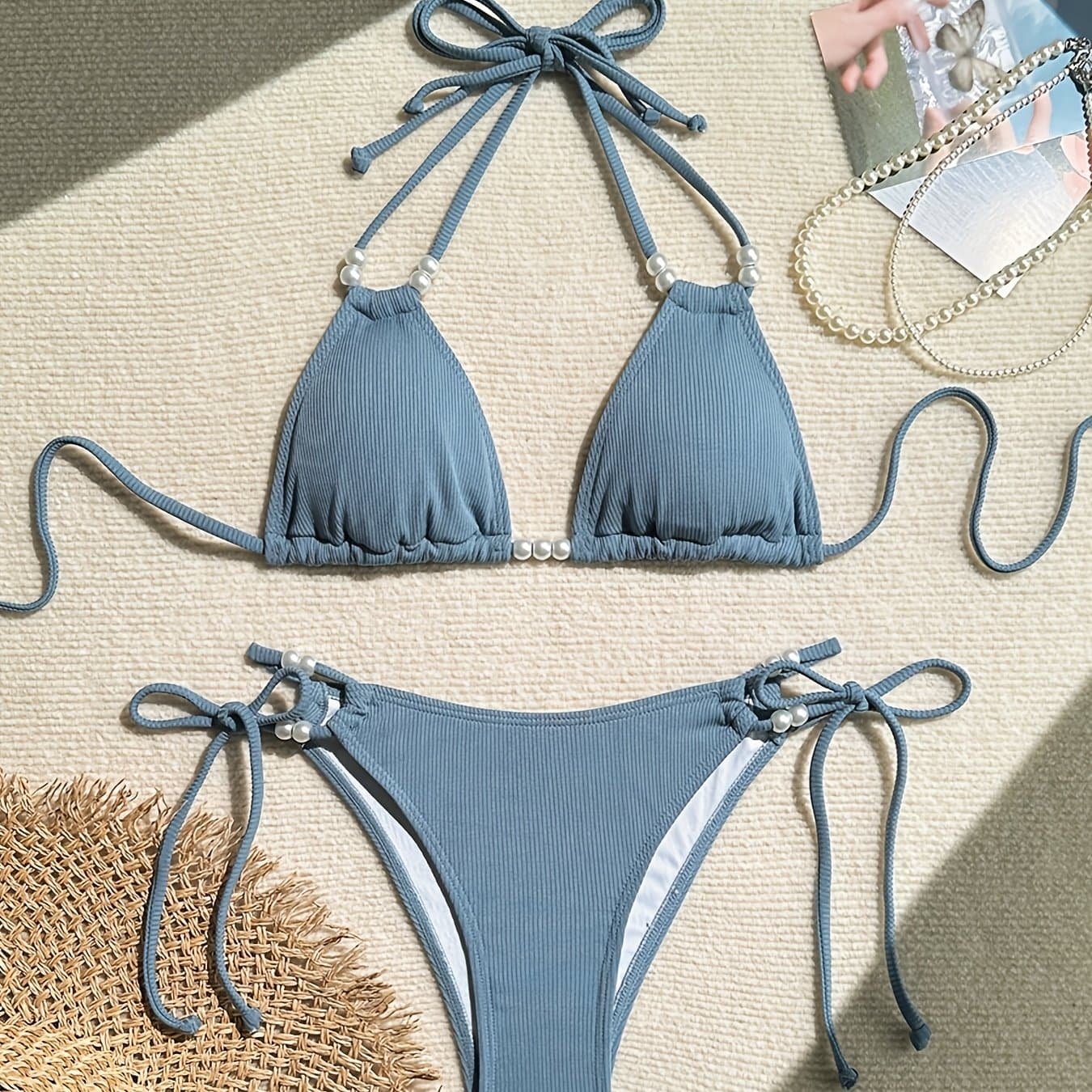 TEMU New Solid Color Sexy Two-piece Bikini Swimsuit For Women From Europe And America