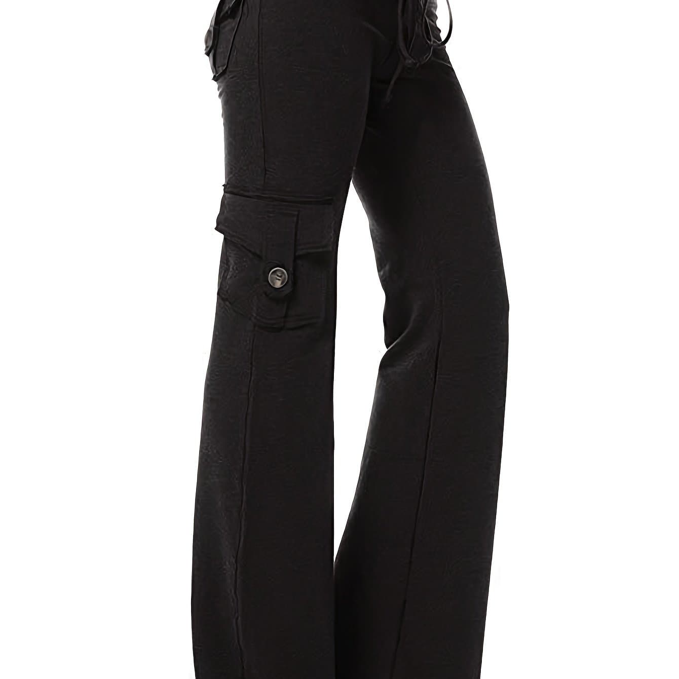 TEMU 1pc Women's Yoga Pants Size Outdoor Pants Gym Casual Outdoor Travel Miniature Bell Bottoms
