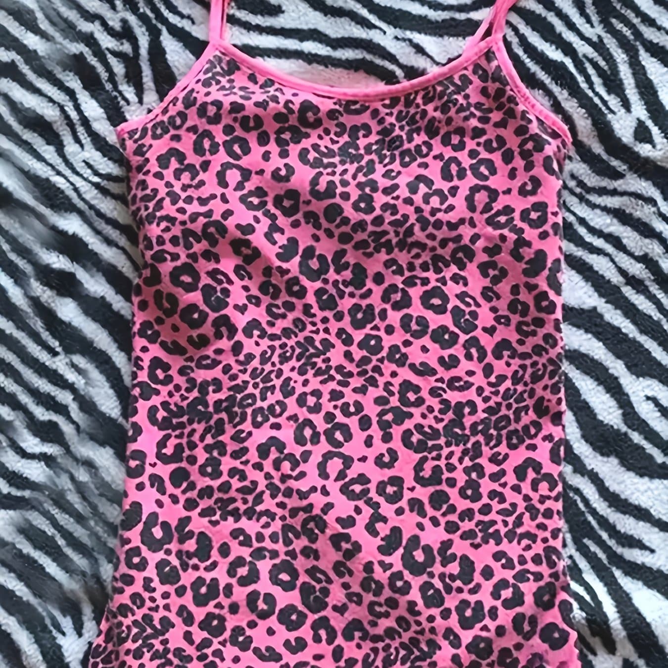 TEMU Y2k Casual Fashion Summer Leopard Print Sleeveless Camisole Top For Women