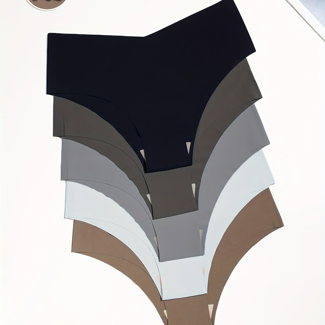 TEMU 5 Pack Women' Panties Gusset Soft Nylon Spandex Blend 5+ Colors No Show Fit For Daily Wear