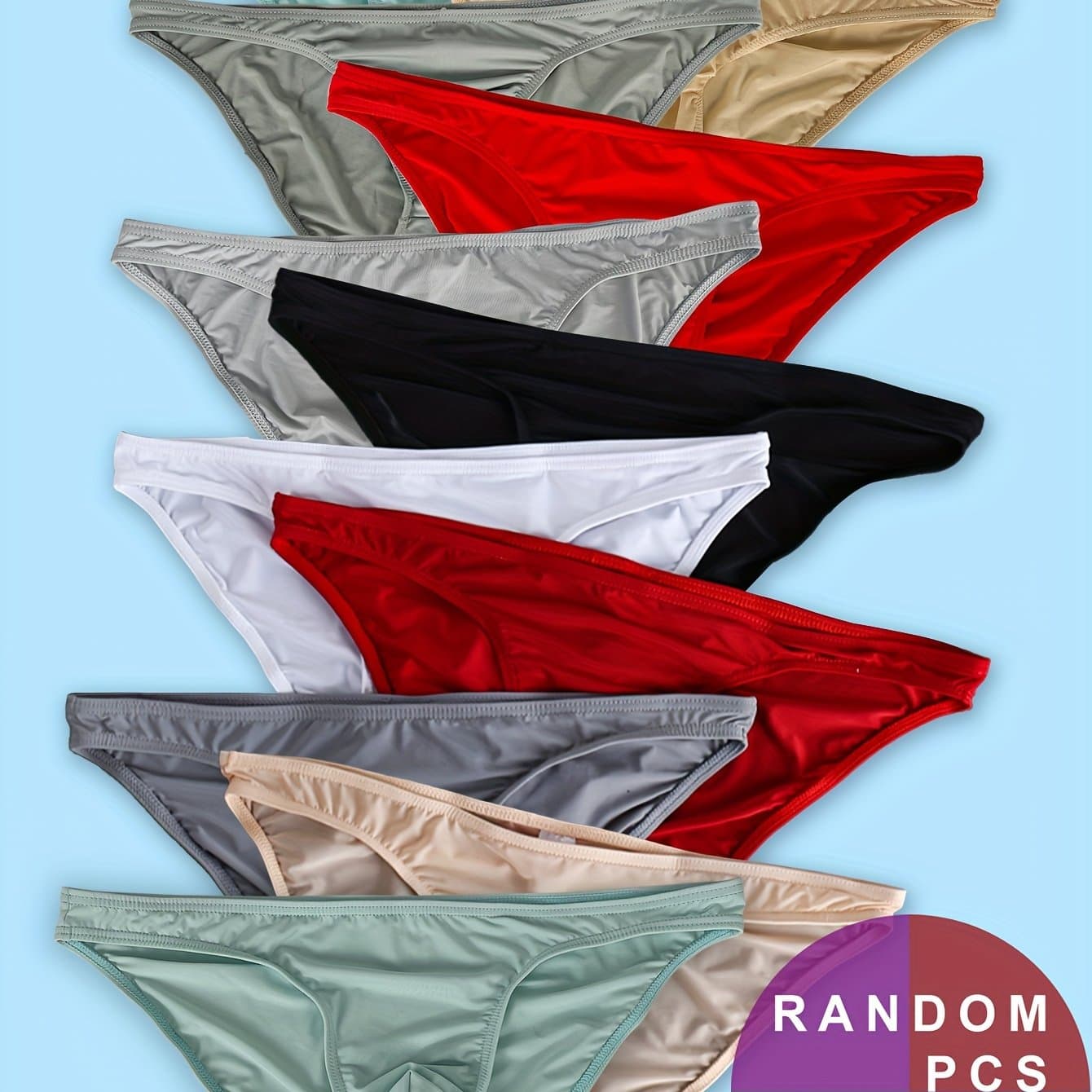 TEMU 6pcs Set, Multiple Colors . Men'-color Comfortable And Soft Underwear. Men's Pure-color Underwear. Men's High-, Breathable Sports And Casual Underwear.