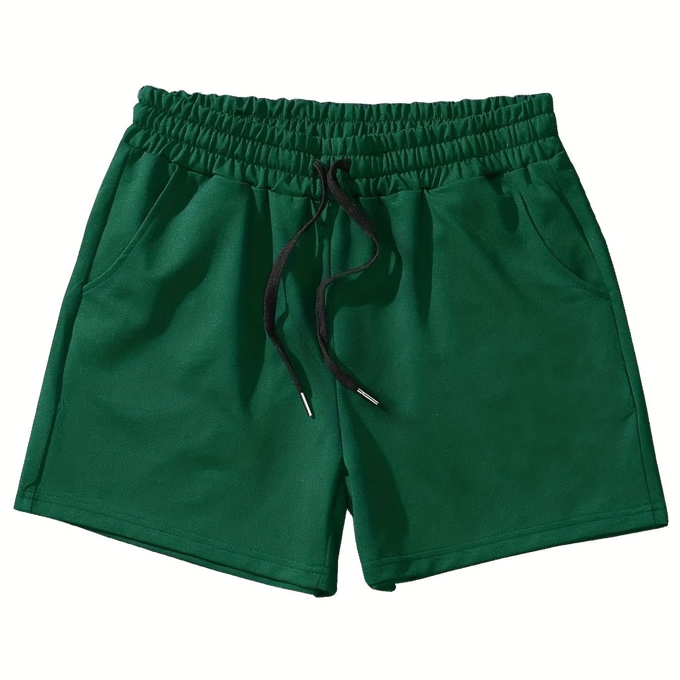 TEMU Drawstring Sports Shorts, Men's Creative Knit Cropped Sweatpants