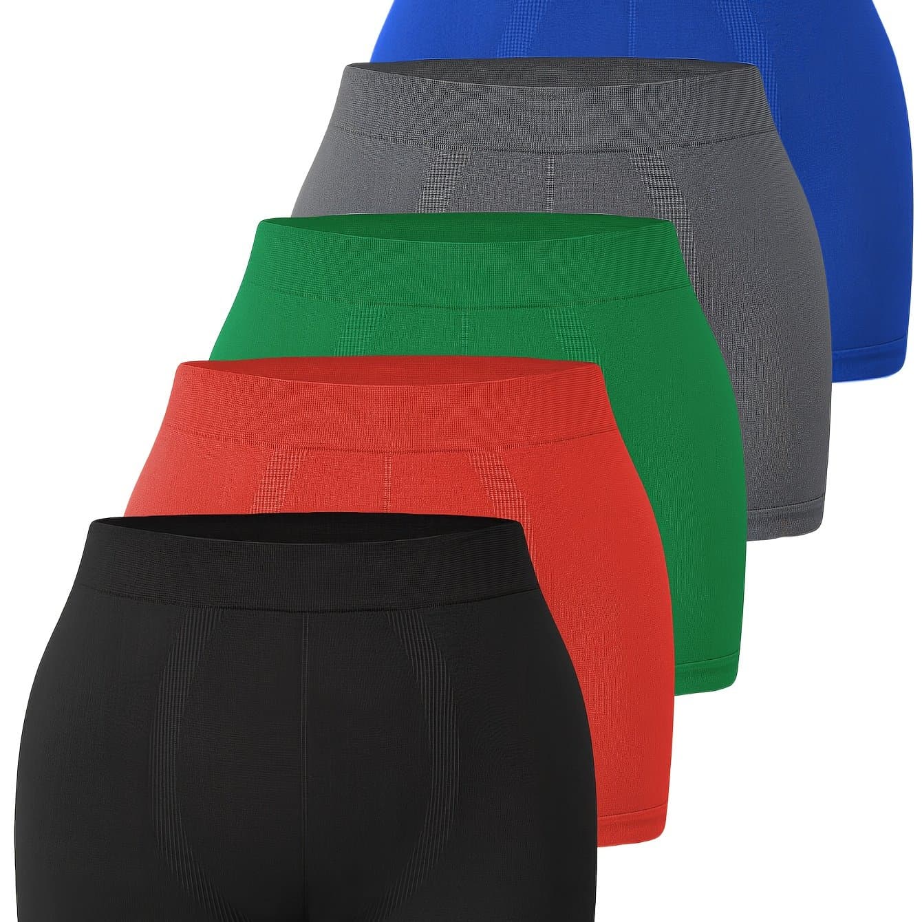 TEMU 5-pack Athletic Women's Shorts, Suitable For Outdoor Hiking | Fitness Running | Yoga Comfortable Elastic Plus Size Shorts Leggings, 0xl-6xl Women's Athletic Pants