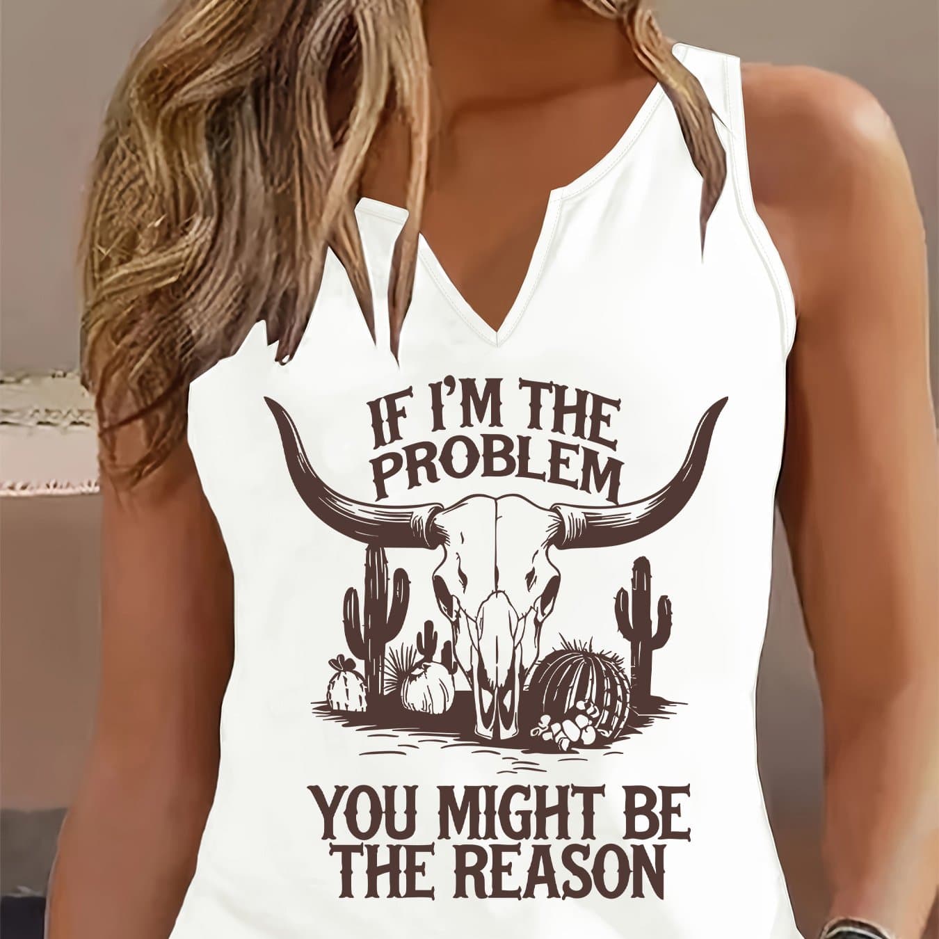 TEMU Women's Fashion T-shirt With A Printed Design, V-neck Style, And Trendy Short Sleeves That Are Off-shoulder.