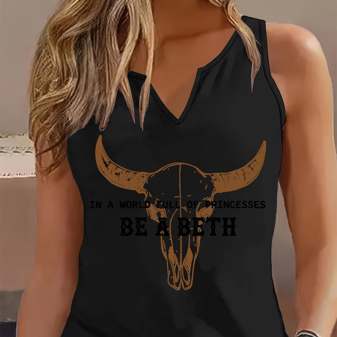 TEMU Graphic Print Tank Top, Sleeveless Casual Top For Summer And Spring, Women's Clothing thumbnail 13