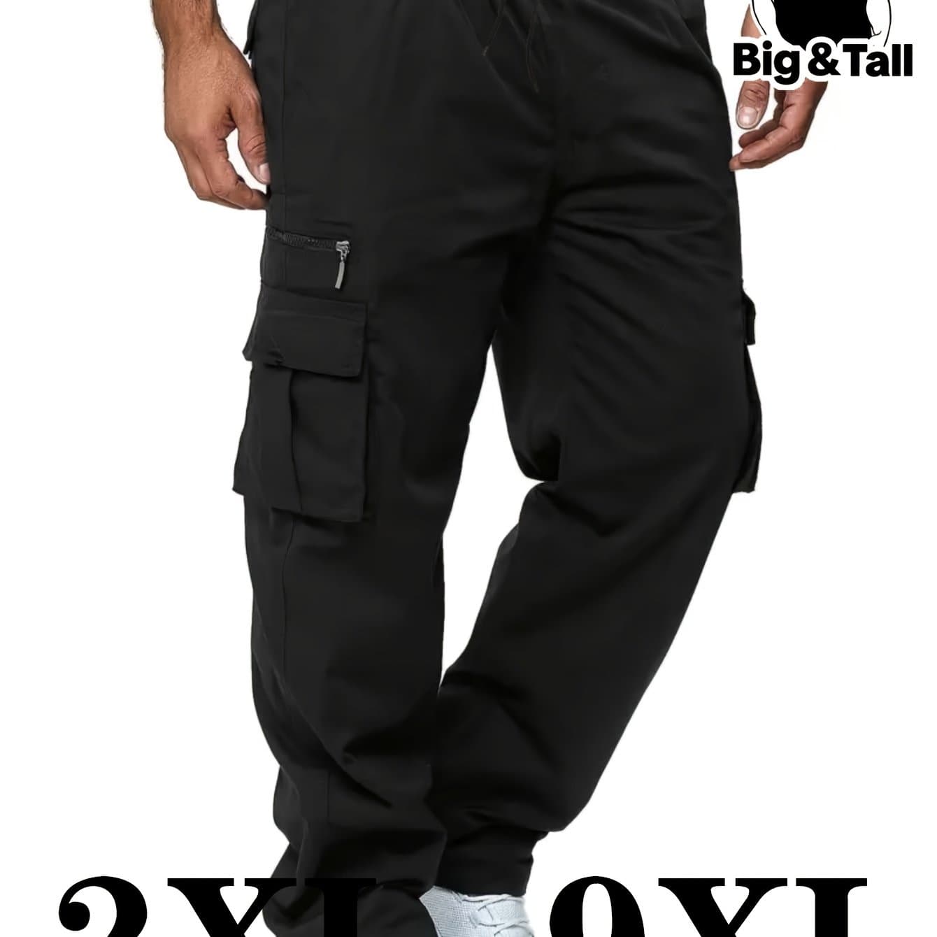 TEMU Large Size Men's Work Pants, Plus Size