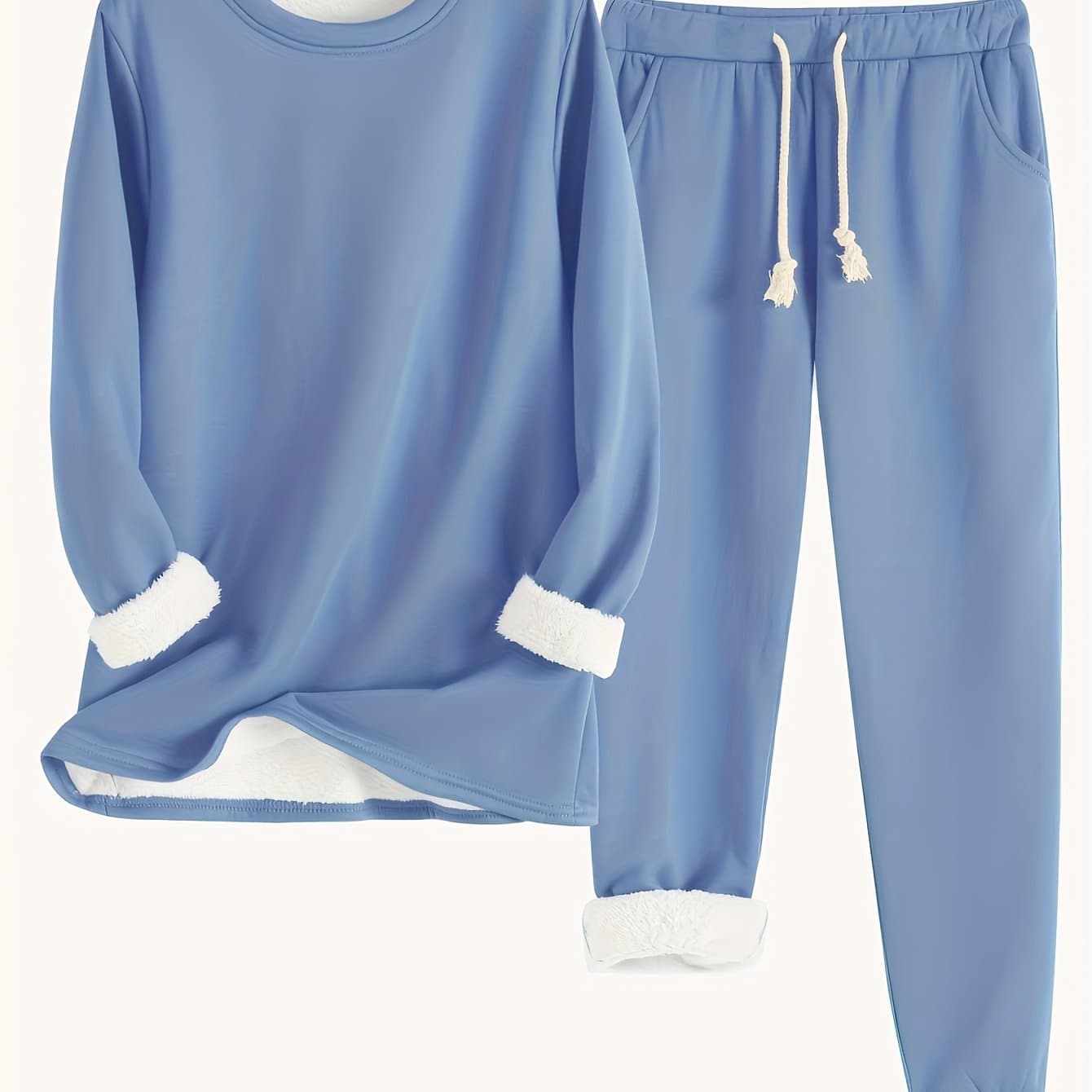TEMU Super Autumn/winter Plush Base Layer Set