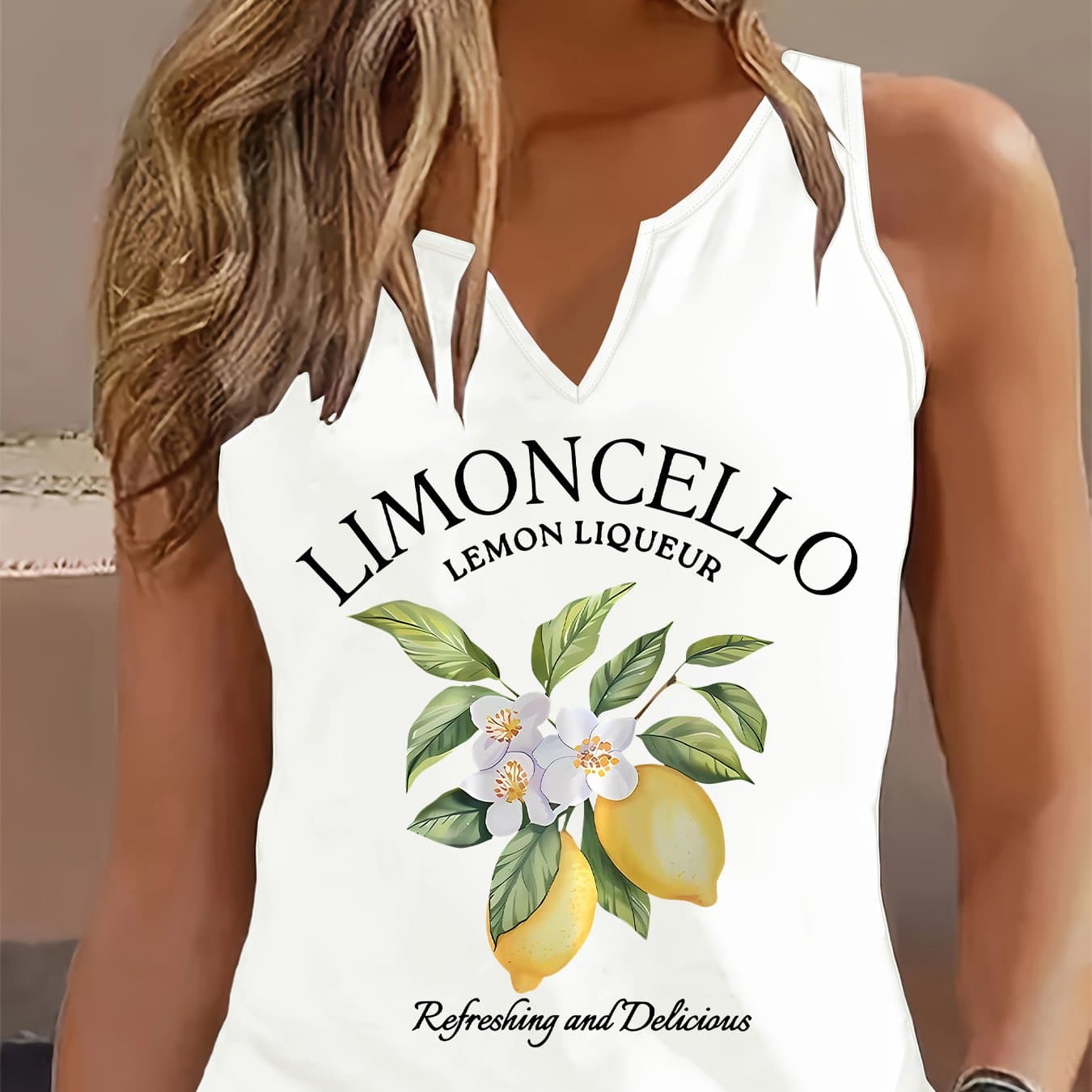 TEMU Graphic Print Tank Top, Sleeveless Casual Top For Summer And Spring, Women's Clothing thumbnail 4