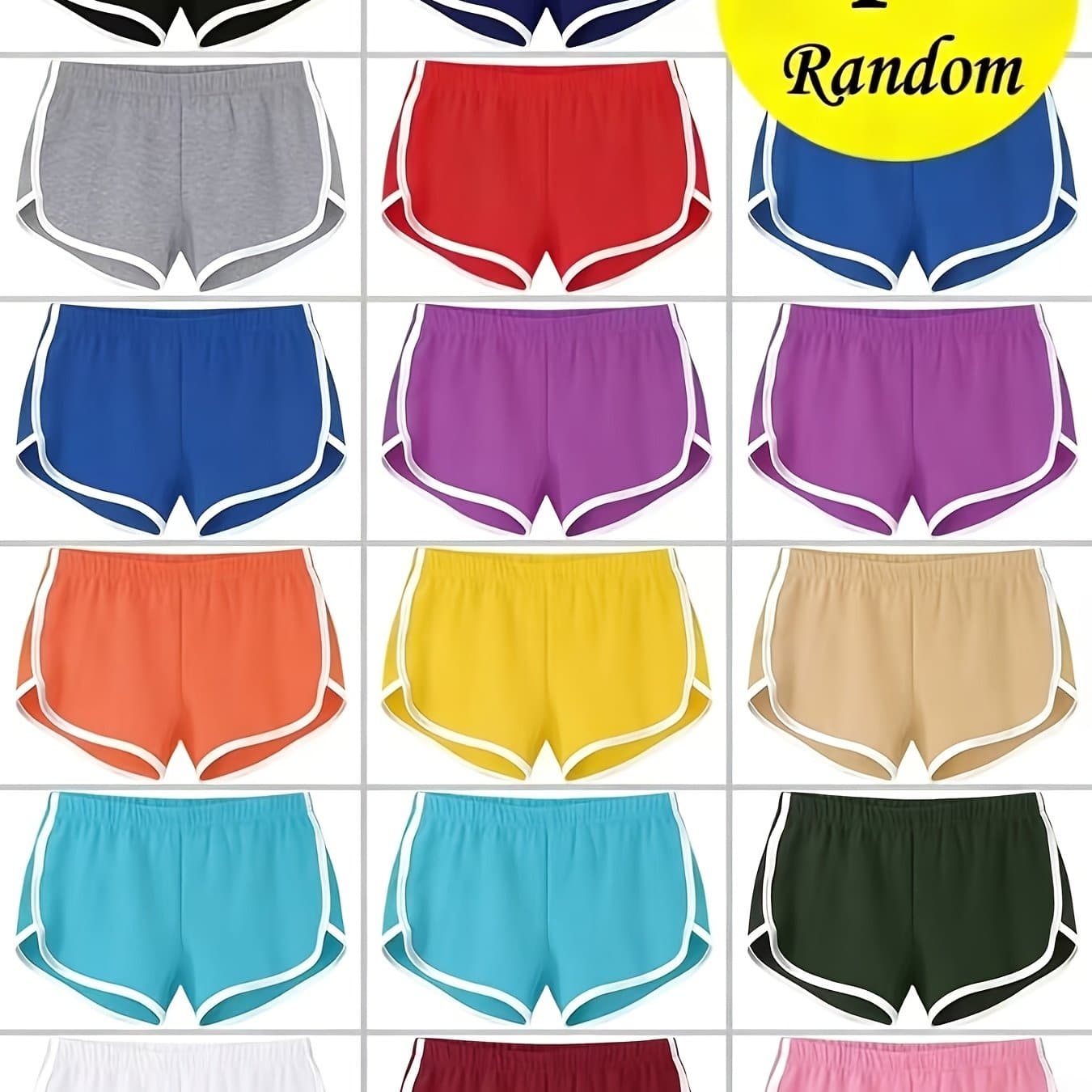 TEMU 6-pack Women's Casual Sports Shorts, High Waistband, Sexy And Form-fitting Breathable Shorts, Three-piece Sports Fitness Yoga Pants, Multiple Colors