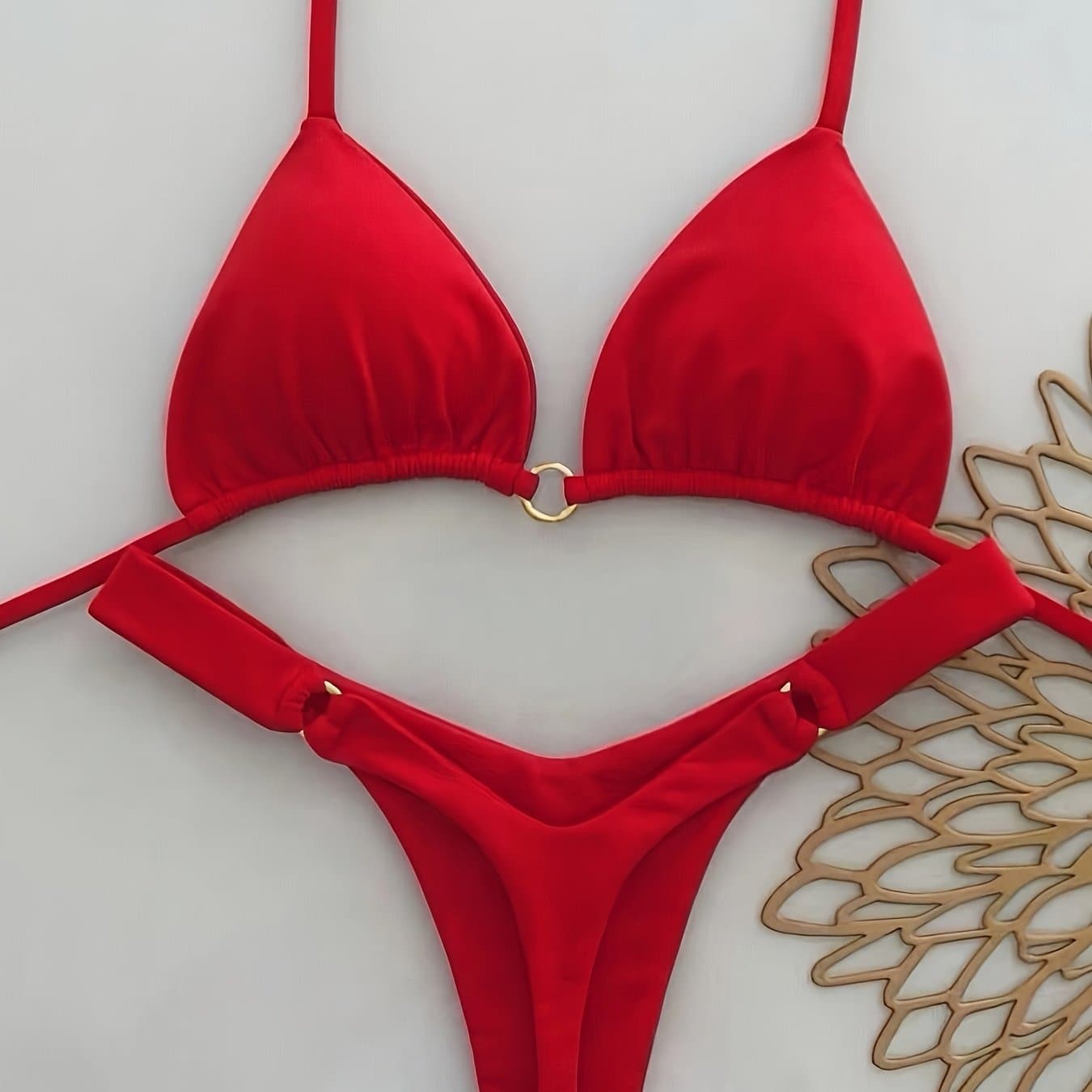 TEMU New Sexy Split Swimsuit Premium Bikini Set thumbnail 2