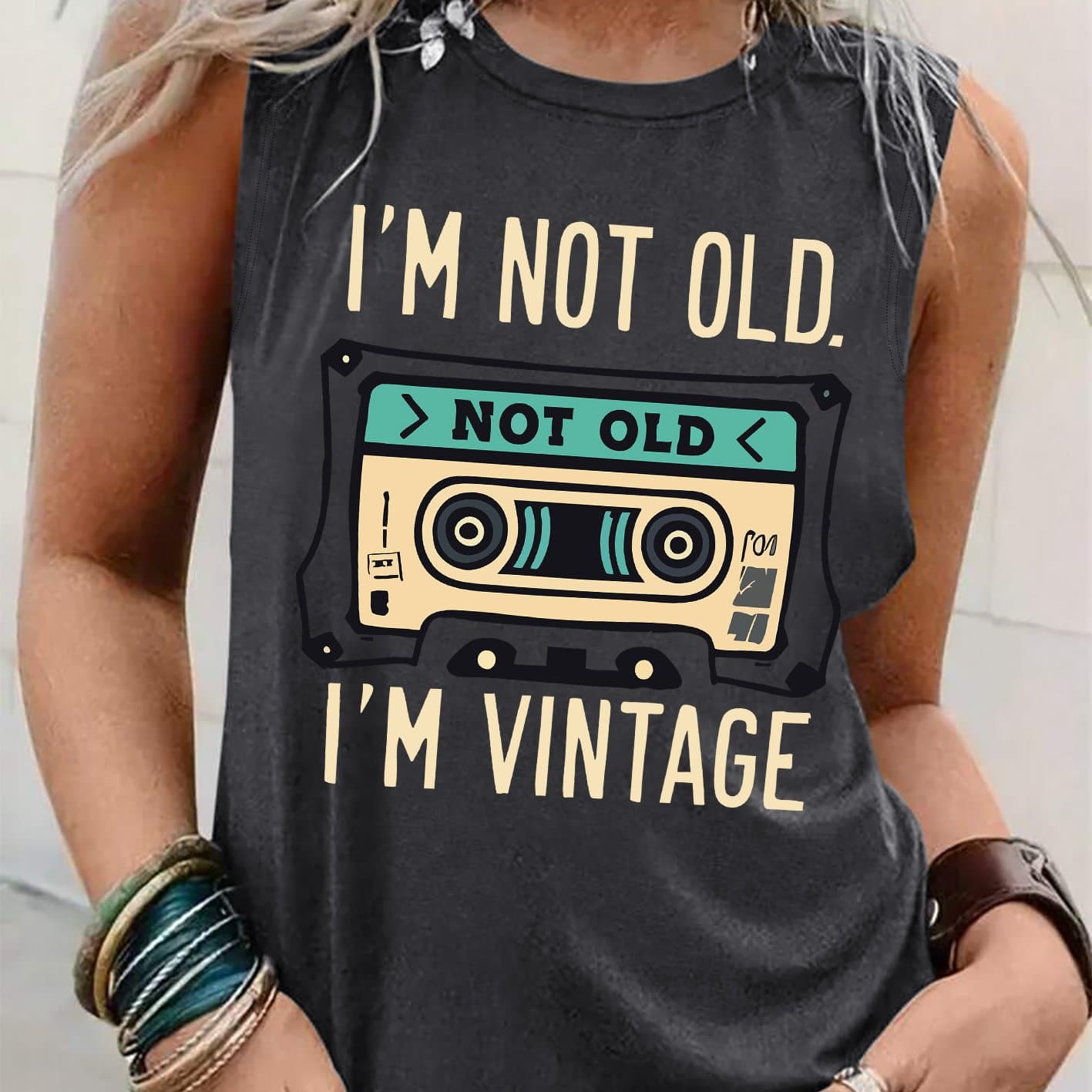 TEMU Graphic Print Tank Top, Sleeveless Casual Top For Summer And Spring, Women's Clothing thumbnail 2