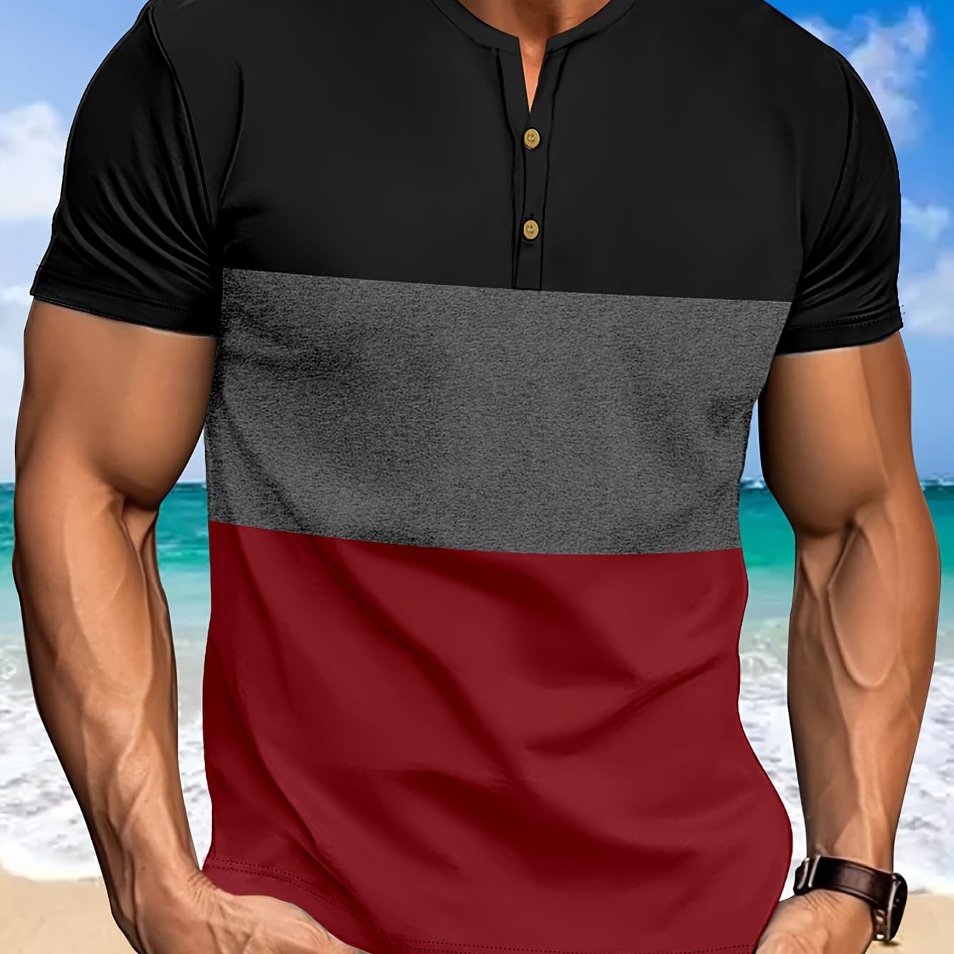 TEMU Men's Athletic Casual Short Sleeve T-shirt