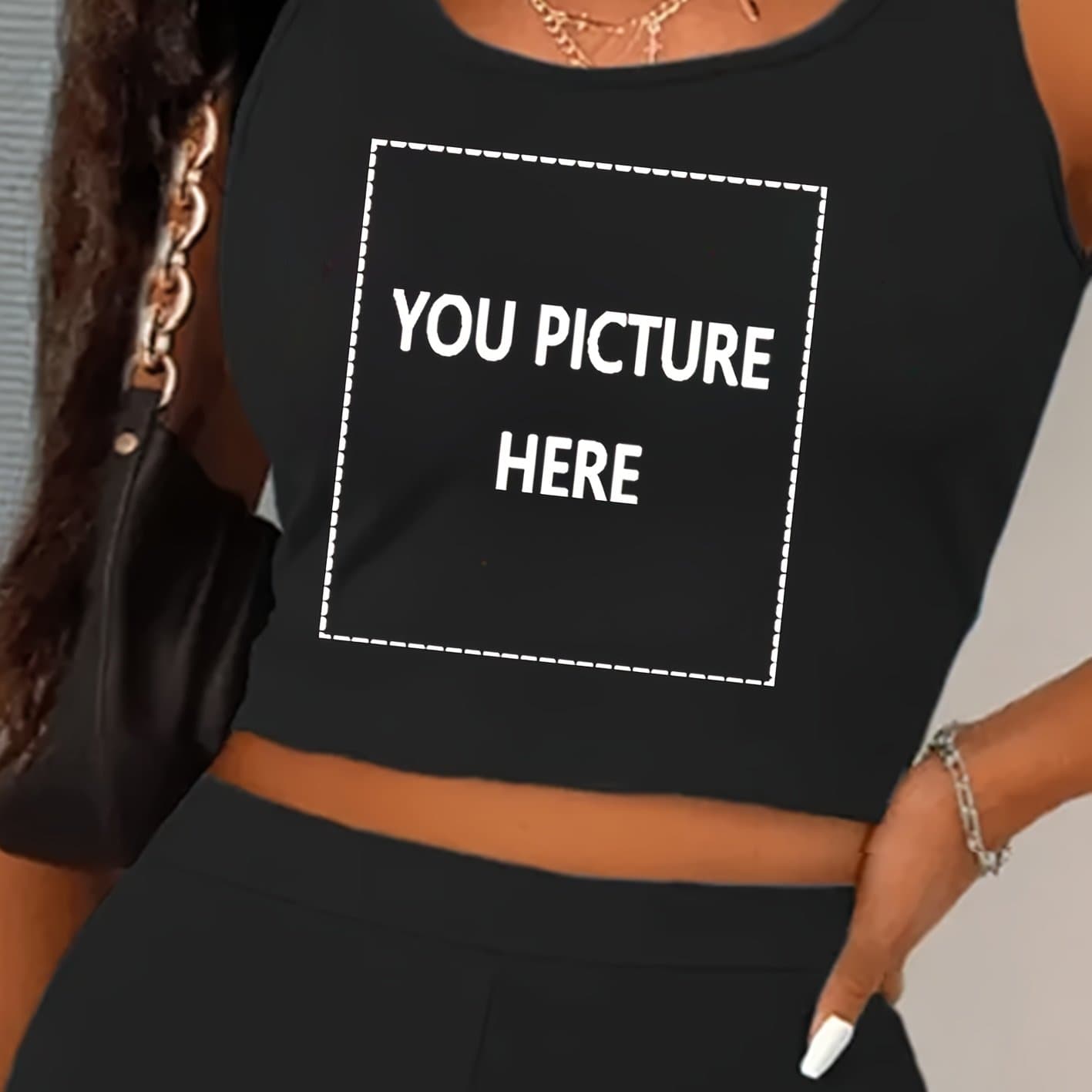 TEMU Women's Fashion Vest With Customizable Front Design