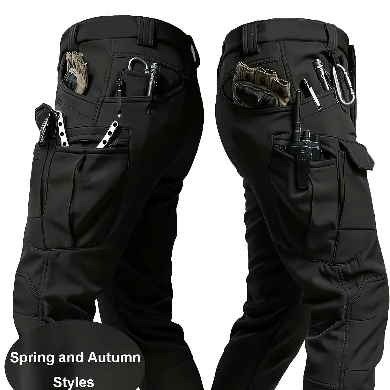 TEMU Men's Fashion Athletic Long Pants Outdoor Tactical Trousers, Multi-pocket Long Pants, Capacity For