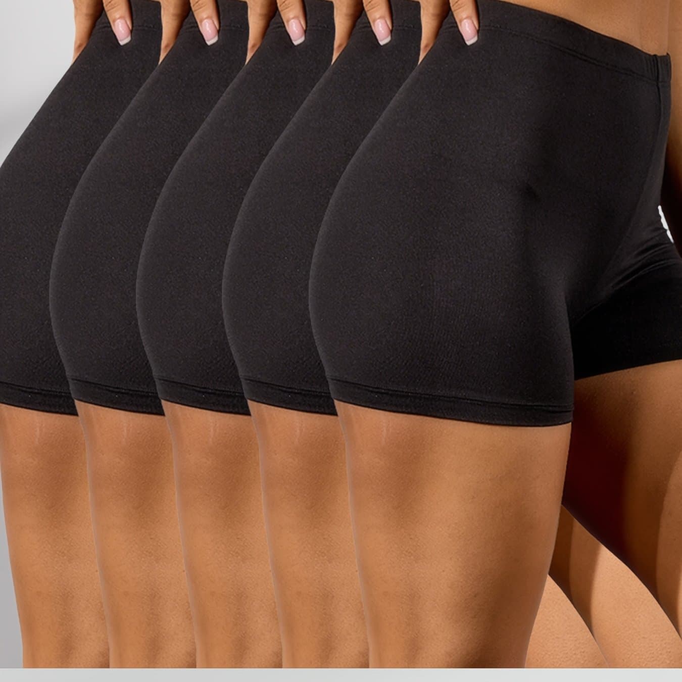TEMU 5-pack Super Soft Biker Shorts For Women No See-through Workout Running Yoga Athletic Shorts, Women's Activewear