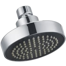 Jet de dessus de douche rond chromé, une douche de pluie argentée de qualité ABS
