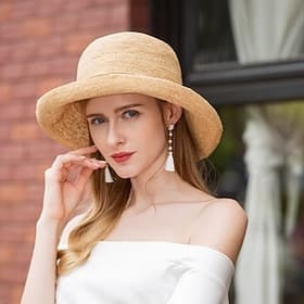 Natural Fiber Kentucky Derby Hat / Hats with Bowknot 1pc Casual / Daily Wear Headpiece