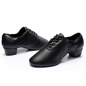 Herren Schuhe für den lateinamerikanischen Tanz Ballsaal Salsa Schuhe Übe das Trainieren von Tanzschuhen Leistung Praxis Mit Schleife Absätze Starke Ferse Schw
