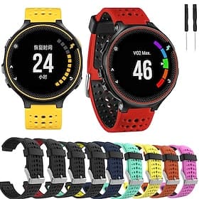 Bracelet de Montre pour Garmin Forerunner 220/230/235/620/630/735XT Approach S20 / S6 / S5 Silicone Remplacement Sangle avec tournevis Respirable Bracelet Spo