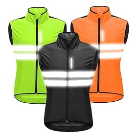 Men's Cycling Vest Cycling Jersey Solid Color Sleeveless Bike Vest / Gilet Windbreaker Jersey with 3 Rear Pockets Mountain Bike MTB Road Bike Cycling Sunscreen