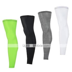 Arsuxeo Jambières UPF 50 Protection solaire Écran solaire Résistant aux UV Confort Vélo / Cyclisme Noir Blanche Vert clair Automne Hiver pour Homme Femmes Adul
