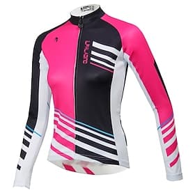 Women's Cycling Jersey Patterned Character Long Sleeve Bike Jersey Top with 3 Rear Pockets Mountain Bike MTB Road Bike Cycling Seamless 3D Pad Quick Dry Anatom