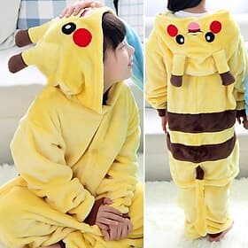Kigurumi Pajamas Fancy Costume Onesie Costume Animal Monster Pig Warm Funny Costume Comfy Kid's Unisex Boys and Girls Halloween Carnival Party Performance Home