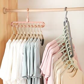 2pcs Clothes Coat Hanger Organizer Multi-port Support Drying Racks Plastic Scarf Cabide Storage Rack Hangers