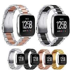 Watch Band for Fitbit Versa 2 / Versa Lite / Versa SE / Versa Stainless Steel Replacement  Strap Link Bracelet Wristband