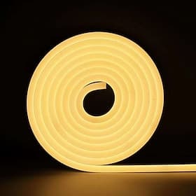 Ruban LED Néon 5M 16.4ft Étanche Ruban Adhésif IP67 Blanc Chaud Rouge Bleu 2835 600Leds pour Fête 12V
