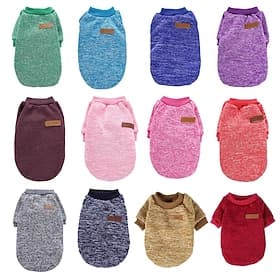 Dog Sweatshirt Vest Puppy Clothes Casual Daily Simple Style Summer Spring Dog Clothing for Corgi Beagle Bulldog Shiba Inu Cocker Spaniel