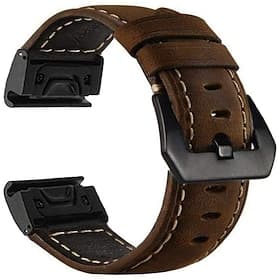 Watch Band for Garmin Fenix 7 7S 7X 6 Pro Instinct 2X Solar Forerunner 955 945 Epix Approach S62 Enduro Tactix Marq Descent G1 Quatix Genuine Leather Replaceme