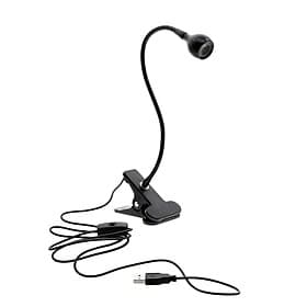 BlackSliver 3W Led Desk Lamp USB Table Lamp Light with Clip Holder Flexible Bed Reading Book Night Light for Study Office Work 1pc
