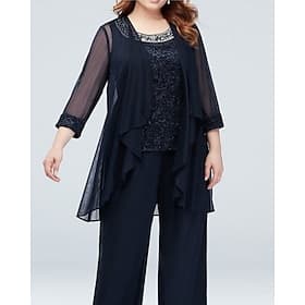 Dark Navy 3/4 Length Sleeve Shrugs Mother's Wrap Wedding Guest Chiffon Wedding Party Evening Women's Wrap With Ruching For Spring  Summer