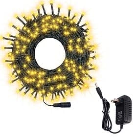 20m 200 LED String Lights, 12V Low Voltage Outdoor Waterproof Garden Lights with Adapter - Warm White, White, Blue  Decorative Lighting