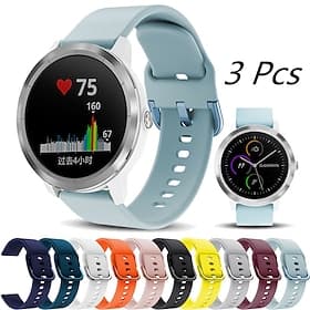 3 Pack Watch Band for Garmin Marq Descent G1 Forerunner 645/245/158/55 Music Fenix 7S / 6S / 5S Plus Pro Sapphire Solar Fenix 7/6/5 Plus Pro Sapphire Solar Sil