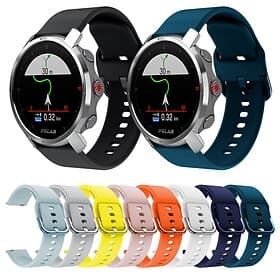 Klokkerem til Polar Ignite 3, Ignite 2, Ignite, Unite, Pacer Vantage M Silikon Erstatning Stropp 20mm 22mm Pustende Sportsrem Armbånd