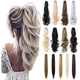 chignons Hair Bun Ponytail with Claw Synthetic Hair Hair Piece Hair Extension Wavy Party Daily Party  Evening Light Brown