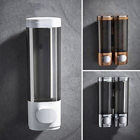 Shower Dispensers,Bathroom Liquid Soap Dispenser Wall Mounted For Kitchen and Hotel Plastic and Stainless Steel 300/600ml Shower Gel Dispenser 1PC