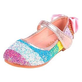 Girls' Flats Mary Jane Glitters PU Sequined Jeweled Toddler Little Kids(4-7ys) Big Kids(7years ) Pink Black