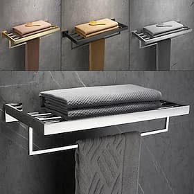 Towel Bar / Bathroom Shelf Multilayer / Creative Modern Stainless Steel 1PC - Bathroom Wall Mounted