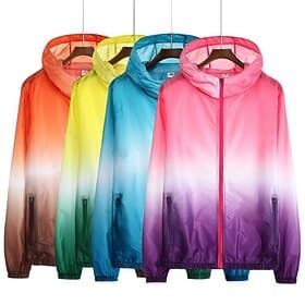 Damen Herren UPF 50 UV-Sonnenschutz Reißverschluss Hoodie Langarm Angeln Laufen Wanderjacke Windjacke Sommer Outdoor Wasserdicht Winddicht Sonnencreme UV-bestä