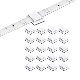 1set 50PCS 20PCS LED Strip Clips Self Adhesive LED Light Strip Mounting Bracket Clips Holder Cable Clamp Organizer for 10mm Wide IP65 Waterproof 5050 3528 2835