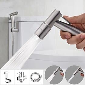 due modi 304 wc in acciaio inox palmare shattaf bidet spruzzatore soffioni doccia set doccia rubinetto accessori doccia musulmana g1/2 o g7/8