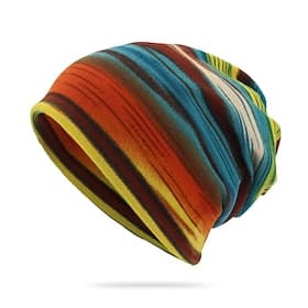 New Unisex Stripe Print Beanie Hat Women Soft Autumn Winter Warm Hat Scarf Casual Outdoor Hip Hop Cap