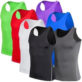 Men's Solid Colored Gym Tank Top Compression Tank Top Summer Sleeveless Athletic Quick Dry Soft Moisture Wicking Breathable Gym Workout Active Training Running