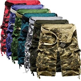 Men's Cargo Shorts Camo Shorts Hiking Shorts Multi Pocket Multiple Pockets Camouflage Breathable Outdoor Knee Length Casual Daily Streetwear Stylish Camouflage