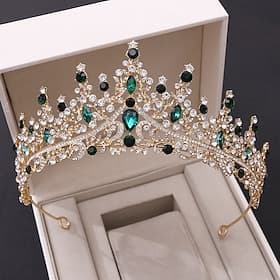 Crown Tiaras Headbands Rhinestone Alloy Wedding Party / Evening Retro Sweet With Crystal / Rhinestone Metal Headpiece Headwear dress to impress